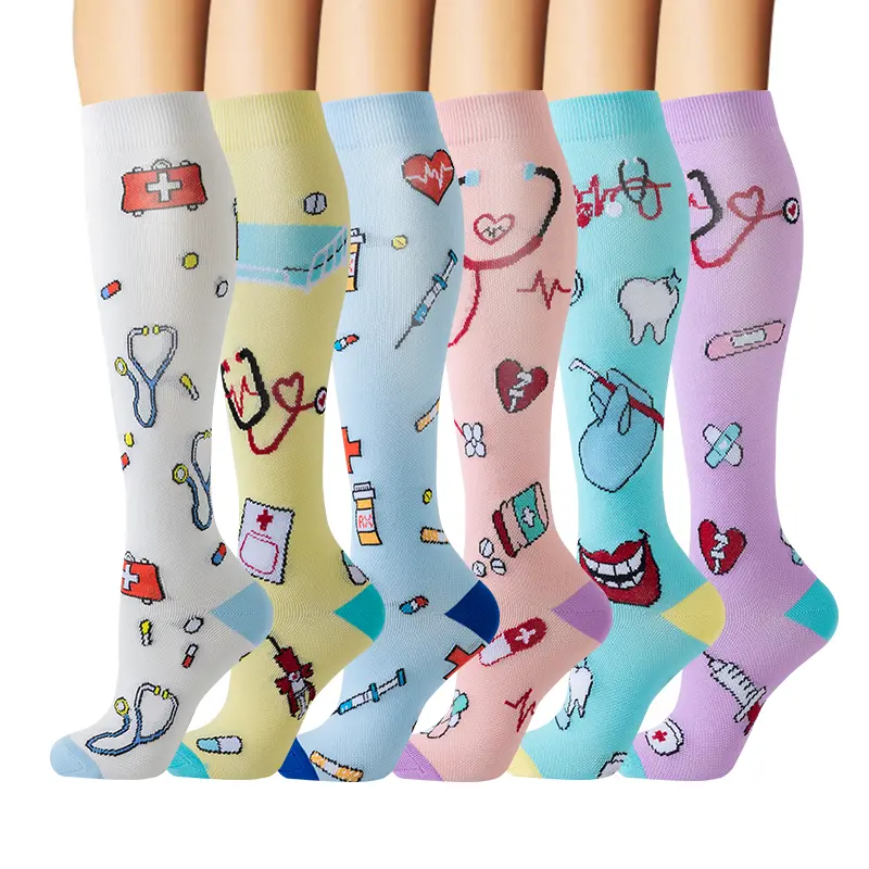 Yoga & Fitness With Denise - MhzyCaus 6 Pairs Calf Compression Socks