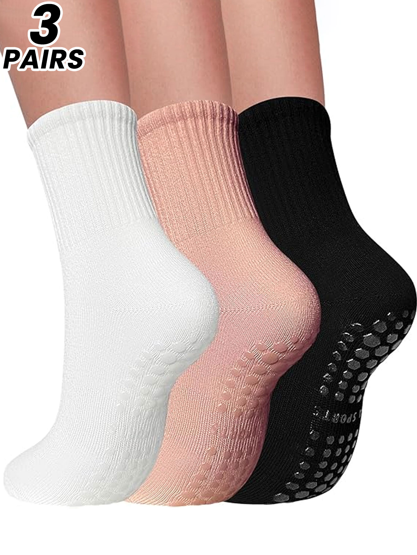 Yoga Fitness Pilates - 3 pairs of professional yoga socks