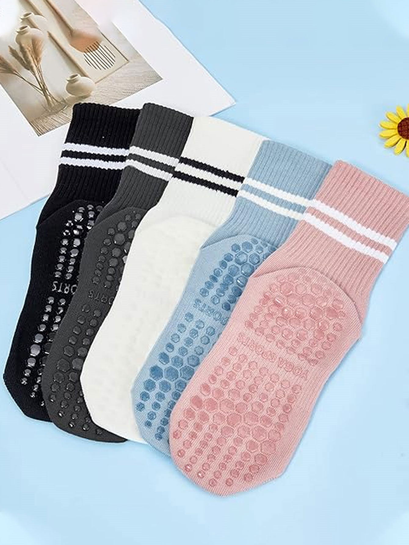 3 Pairs of Yoga Socks, Non-Sli - đánh giá và giá Jump Rope