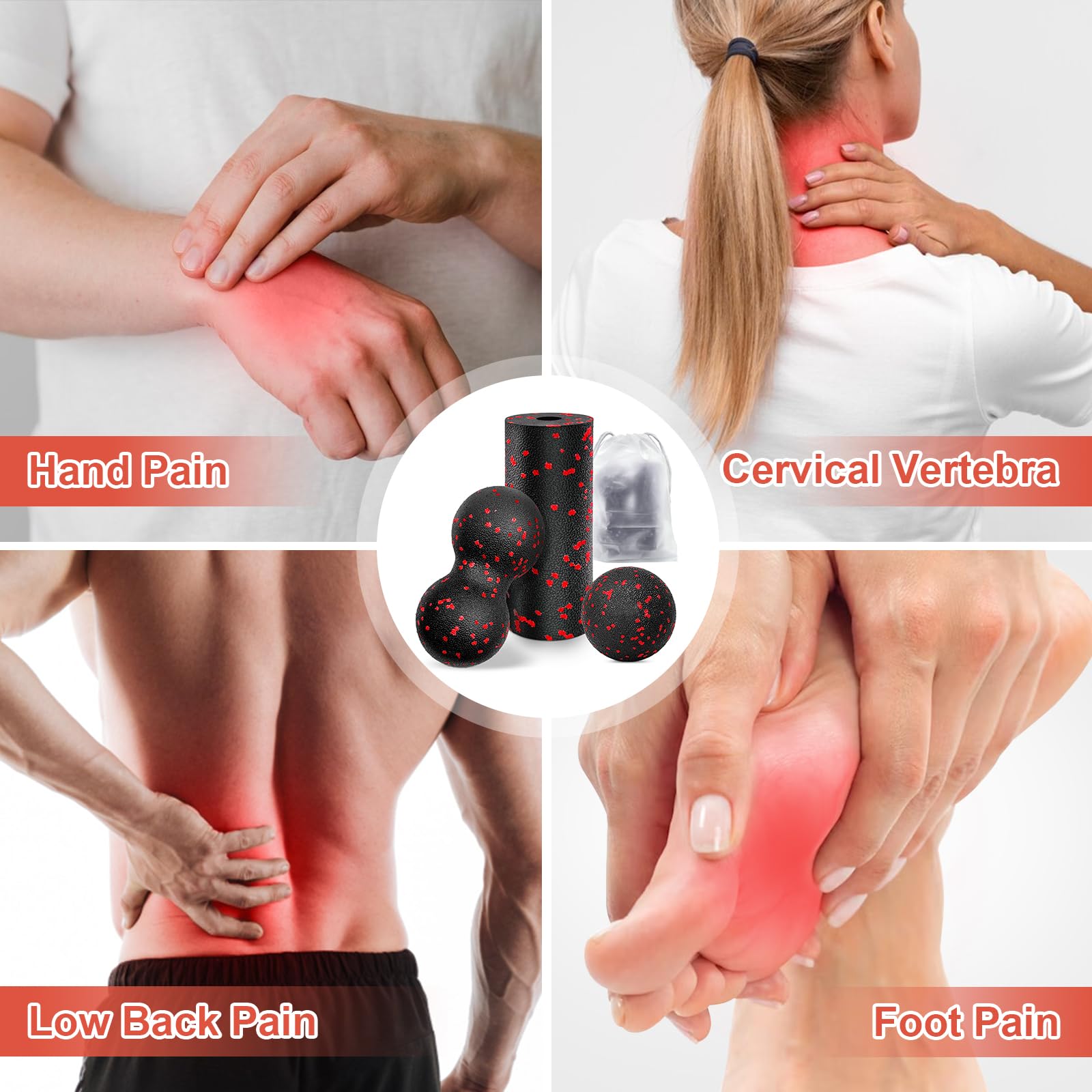 Hollow Yoga Roller Massage Pea - đánh giá và giá Yoga Fitness Kit