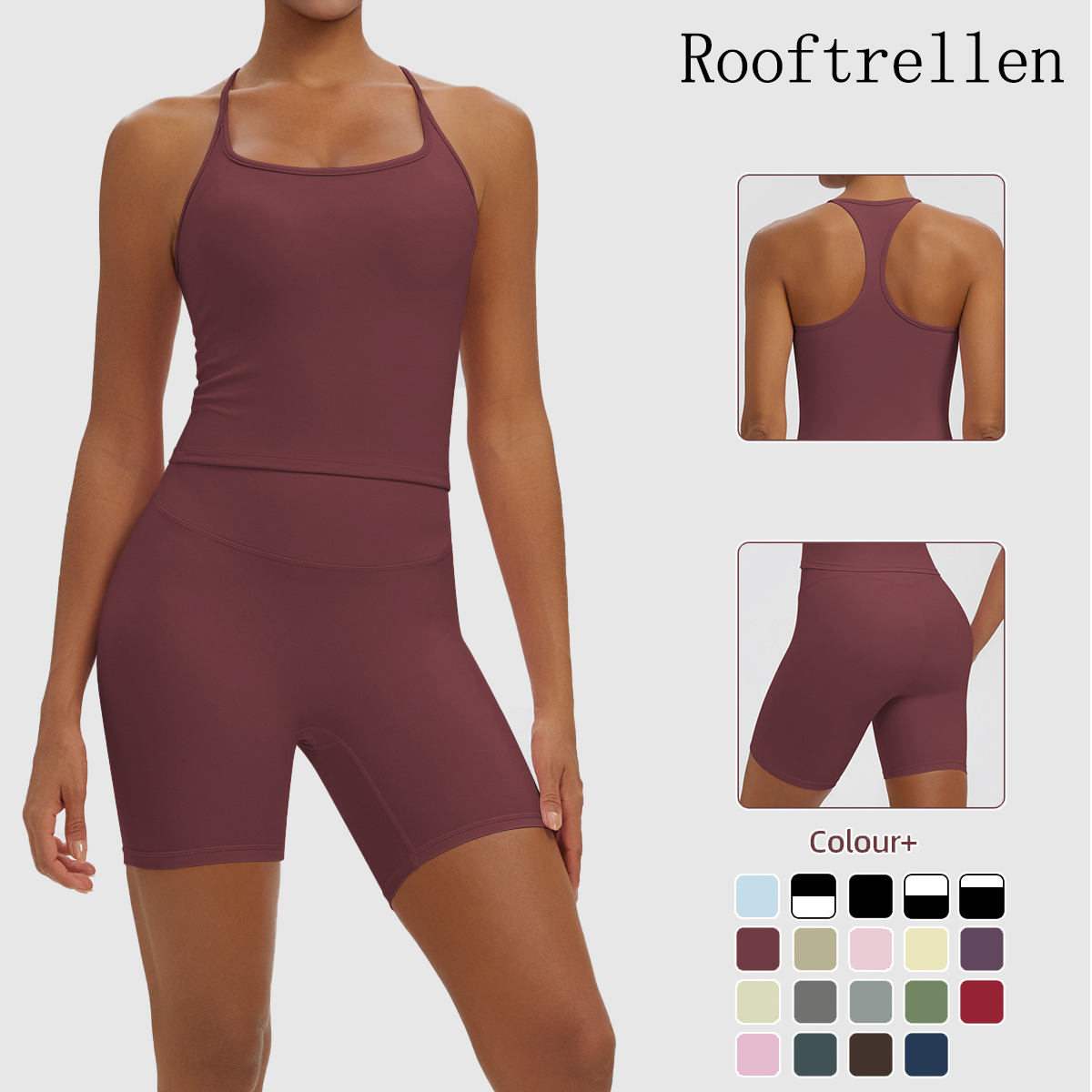 Rooftrellen 2PCS Sexy Solid Co - đánh giá và giá Yoga Fitness Kit