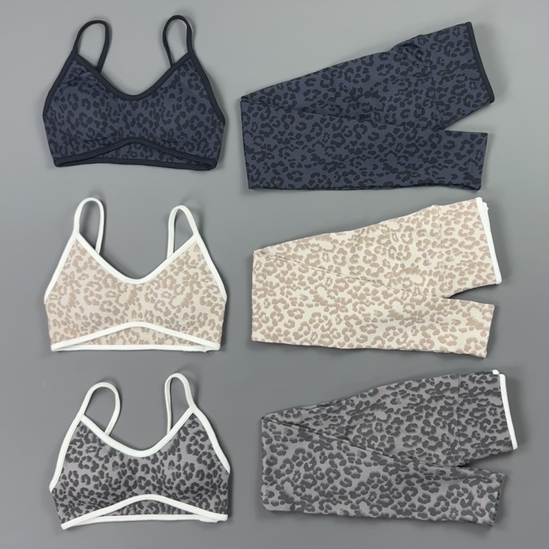 2 Pieces Yoga Set Women Leopar - đánh giá và giá Yoga Fitness Zumba