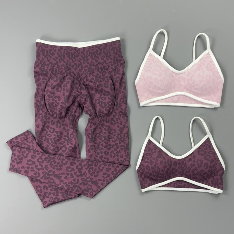 2 Pieces Yoga Set Women Leopar - đánh giá và giá Yoga Fitness Zumba