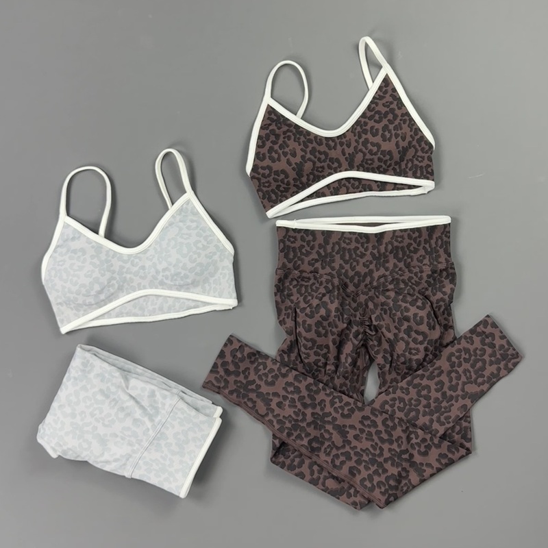 2 Pieces Yoga Set Women Leopar - đánh giá và giá Yoga Fitness Zumba