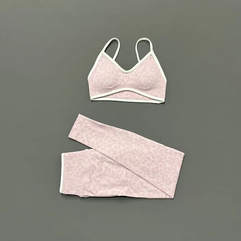 2 Pieces Yoga Set Women Leopar - đánh giá và giá Yoga Fitness Zumba